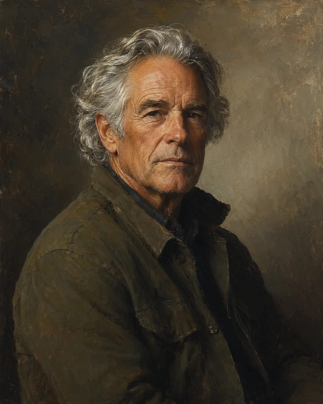 Retrato realista pintado al óleo